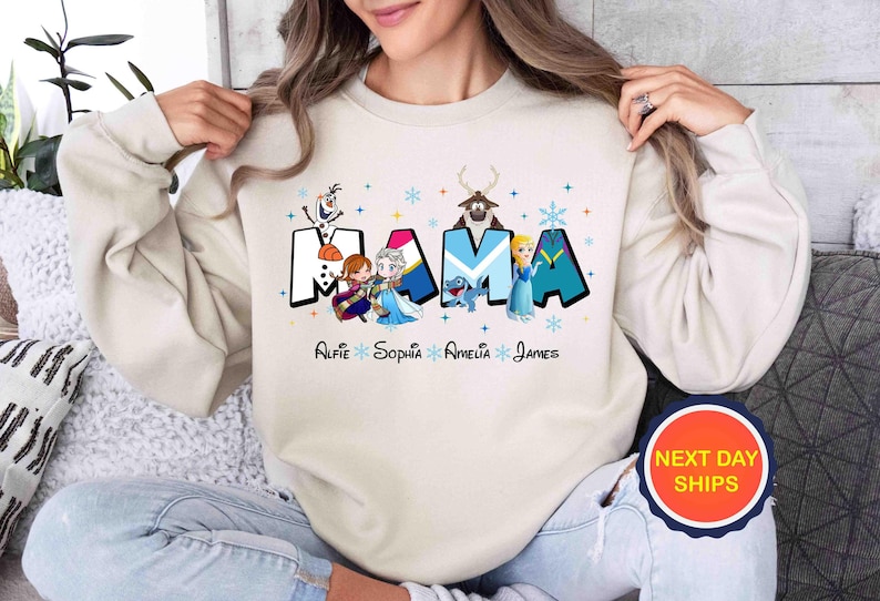 Personalization Disney Mama Sweatshirt and Hoodie