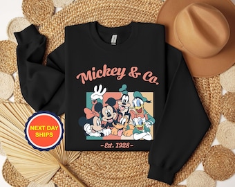Mickey and Friends Sweatshirt or Hoodie, Mickey and Co. est. 1928 Sweatshirt, Disneyland Trip Hoodie, Disney Sweatshirts, Disney Trip Hoodie