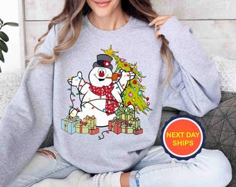 Christmas Frosty The Snow Man Sweatshirt or Hoodie, Merry Christmas Sweatshirt, Disney Christmas Frosty Hoodie, Disney Kids Snowman Hoodie