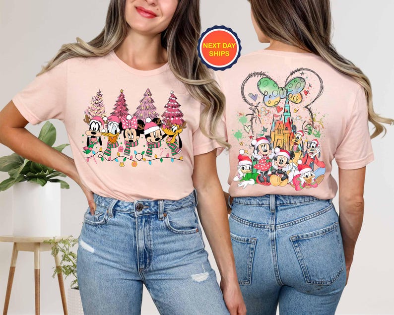 Christmas Mickey Minnie Sweatshirt, Disneyland Christmas Hoodie