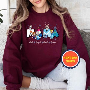 Personalization Disney Mama Sweatshirt and Hoodie