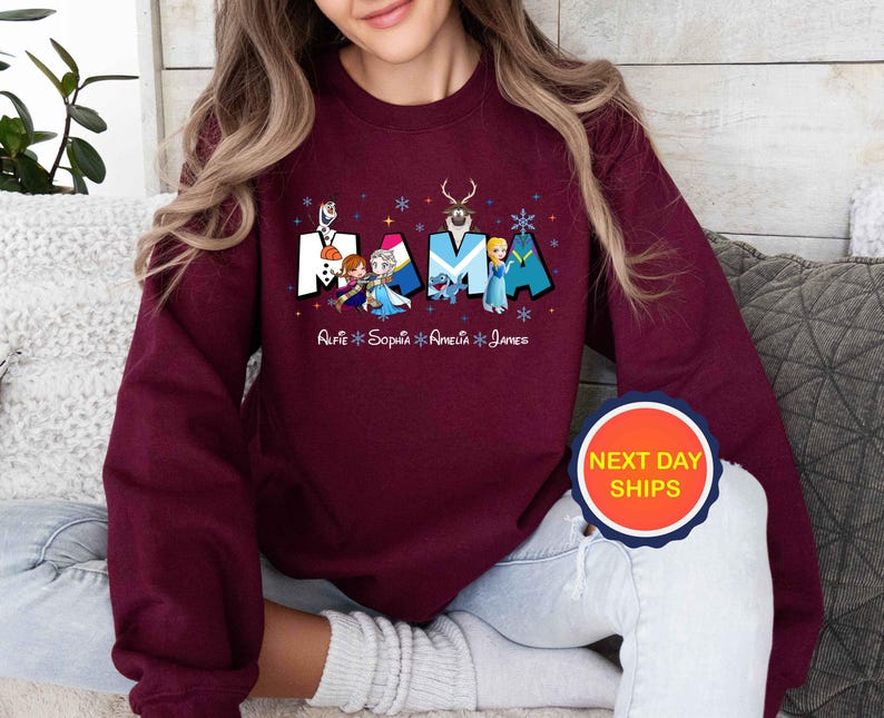 Personalization Disney Mama Sweatshirt and Hoodie