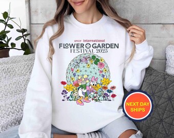 Flower and Garden Festival Sweatshirt or Hoodie, Disney Festival 2025 Daisy Sweatshirt, Disney Epcot Sweatshirt, Disney Family Trip Hoodie