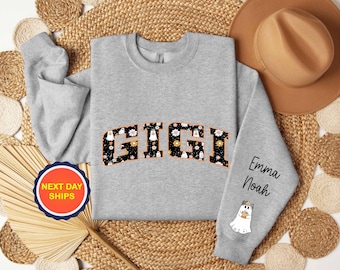 Personalized Halloween Gigi Sweatshirt or Hoodie, Gift for Mom, Spooky Gigi Sweatshirt, Spooky Gigi Sweatshirt Halloween Sweatshirt or Shirt