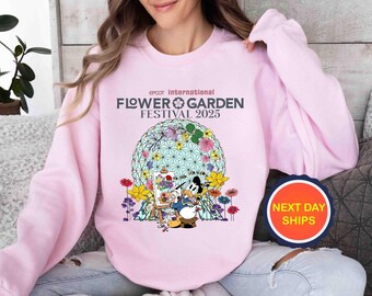 Flower and Garden Festival Sweatshirt or Hoodie, Disney Festival 2025 Donald Sweatshirt, Disney Epcot Sweatshirt, Disney Family Trip Hoodie