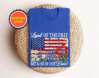 America Land of The Free Shirt, Distressed America Shirt, USA Flag Shirt, 4th of July Shirt, Fourth of July Shirt, Independence Day Shirt