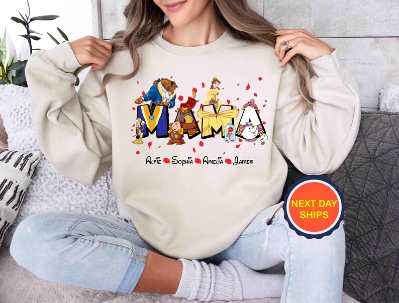 Personalization Beauty And The Beast Sweatshirt or Hoodie