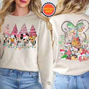 Christmas Mickey Minnie Sweatshirt, Disneyland Christmas Hoodie