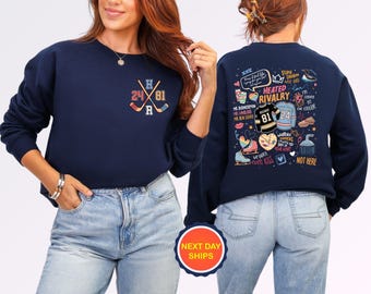 Sudadera o sudadera con capucha de la serie "Acalorada rivalidad romántica", sudadera del libro "Romance de pareja de Hollanov", sudaderas de pareja "Hockey Rivals", regalo para fans de las películas y los libros