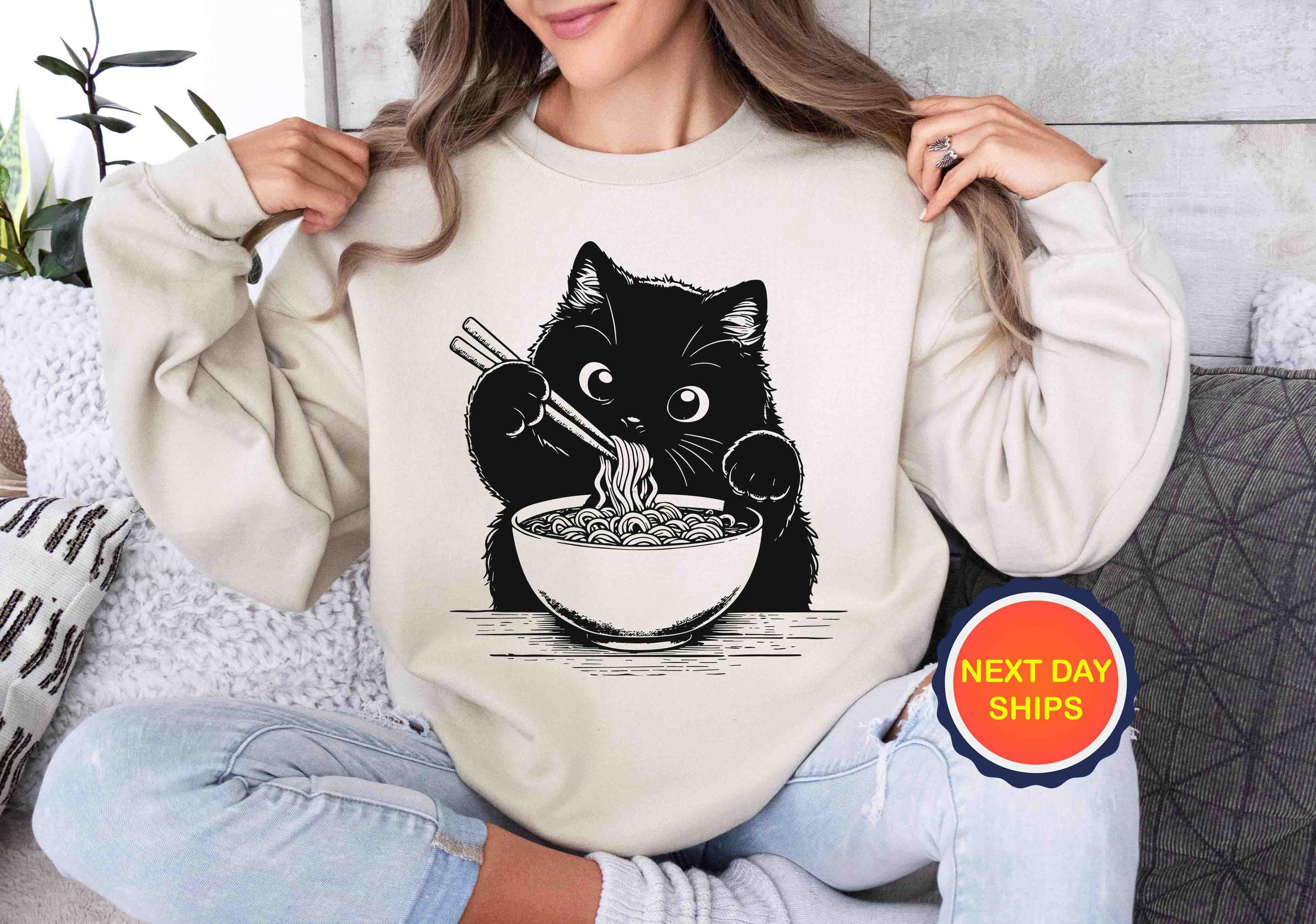 Black Cat Hoodie - Etsy