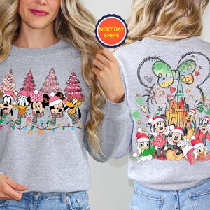 Christmas Mickey Minnie Sweatshirt, Disneyland Christmas Hoodie