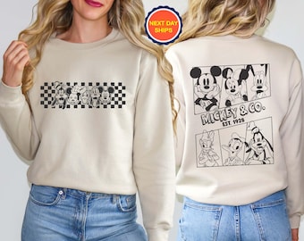 Mickey And Co Sweatshirt or Hoodie, Disneyworld Sweatshirts, Disneyland Trip Sweatshirt, Mickey and Co. EST. 1928 Hoodie, Mouse Sweatshirt
