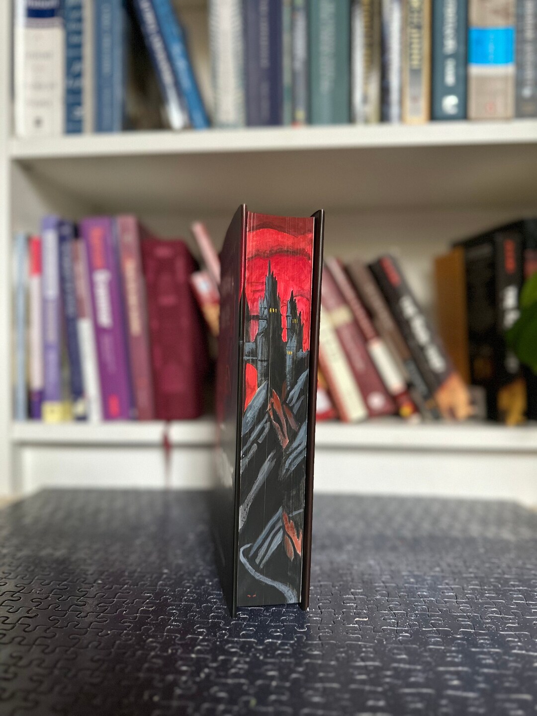 Hand Painted Fore Edge Book Queen of Shadows by Sarah J. Maas Etsy