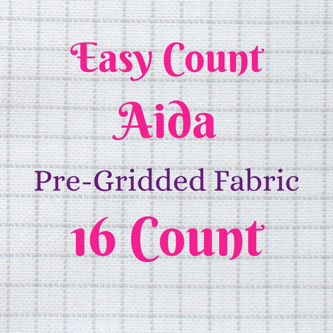 Easy Count Pre-gridded Cross Stitch Aida Fabric 16 Count by