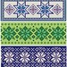 Counted Cross Stitch Patterns Three Bookmarks Geometric - Etsy Canada