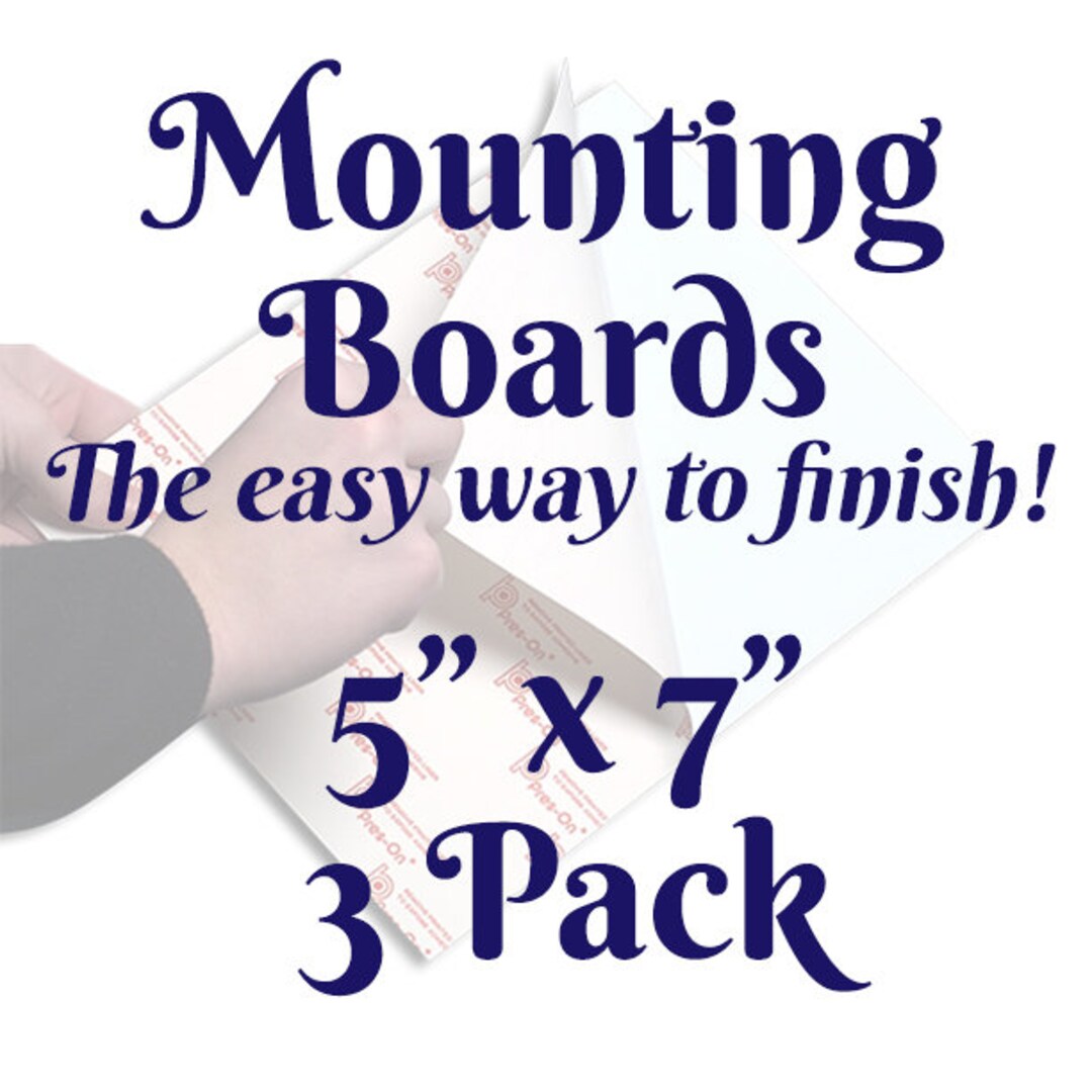MOUNTING BOARDS 5 X 7 3pack of Self Sticking, Repositionable, Boards