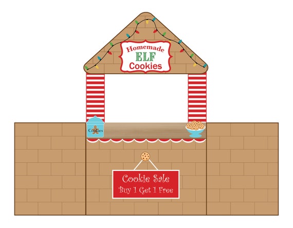 Elf Cookie Stand Printable Elf Christmas Props Elf Cookie