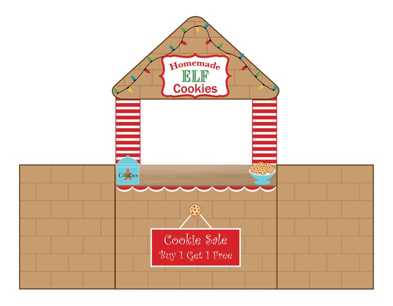 Elf Cookie Stand Printable Elf Christmas Props Elf Cookie - Etsy