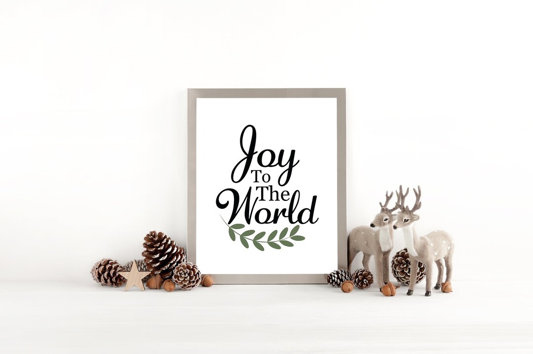 Joy to the World Print, Christmas Wall Art, Christmas Printable ...