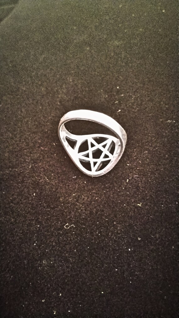 Sterling Silver Pentagram ring - image 2