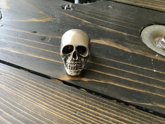 Vintage Marche Noir Chicago Big Skull 925 Silver Ring - Etsy