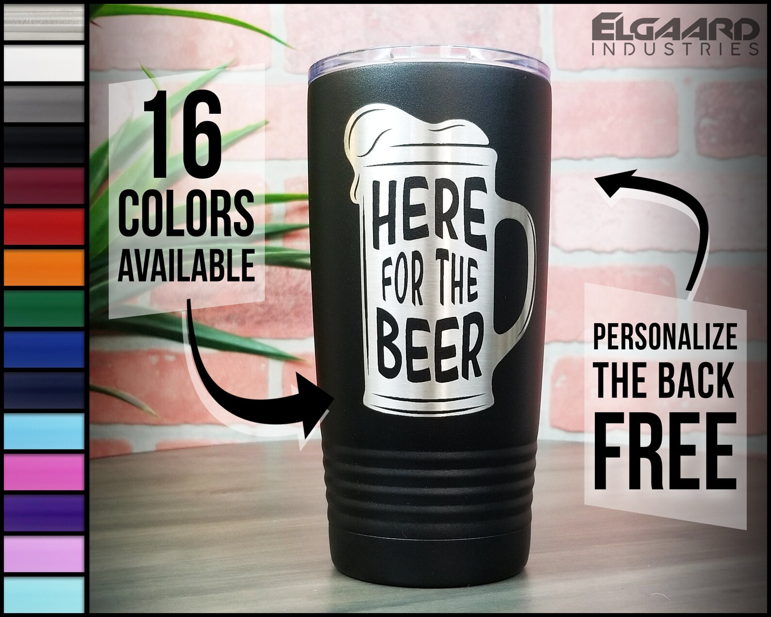 Here for the Beer 20oz Custom Tumbler Personalized Monogram Etsy