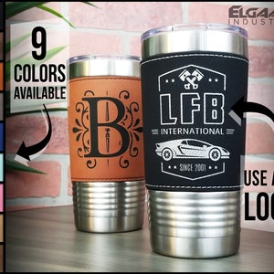 BUILD YOUR OWN 20oz Leatherette Custom Tumbler Personalized - Etsy