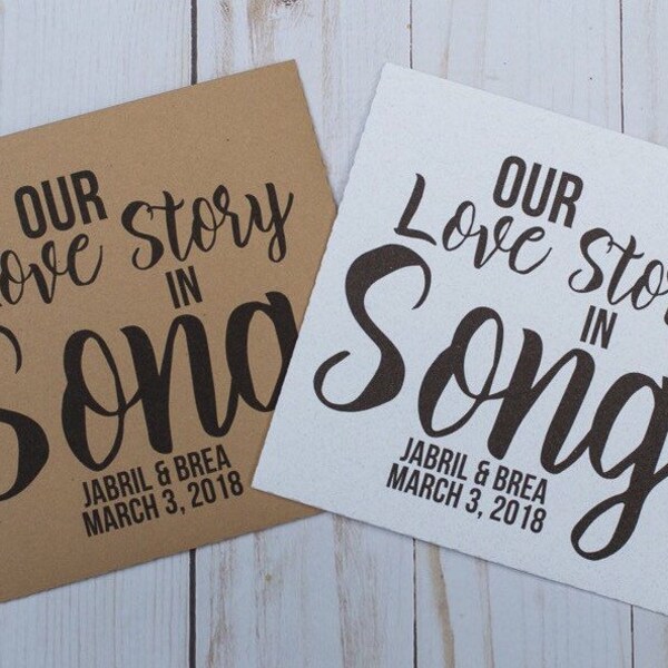 Cd Sleeve Wedding Favors Gifts CD Personalized Envelope Rustic, Rustic CD Cover, Album Cover, Kraft Sleeve Wedding Favor Customized