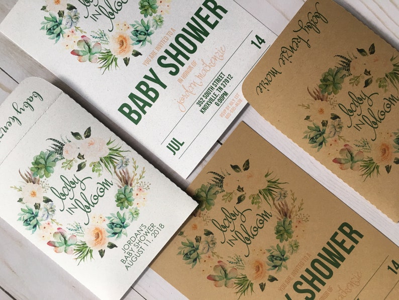 Baby Shower Invitations Succulents Watercolor Unique Etsy Baby Shower Invitations Succulents Watercolor Unique Etsy