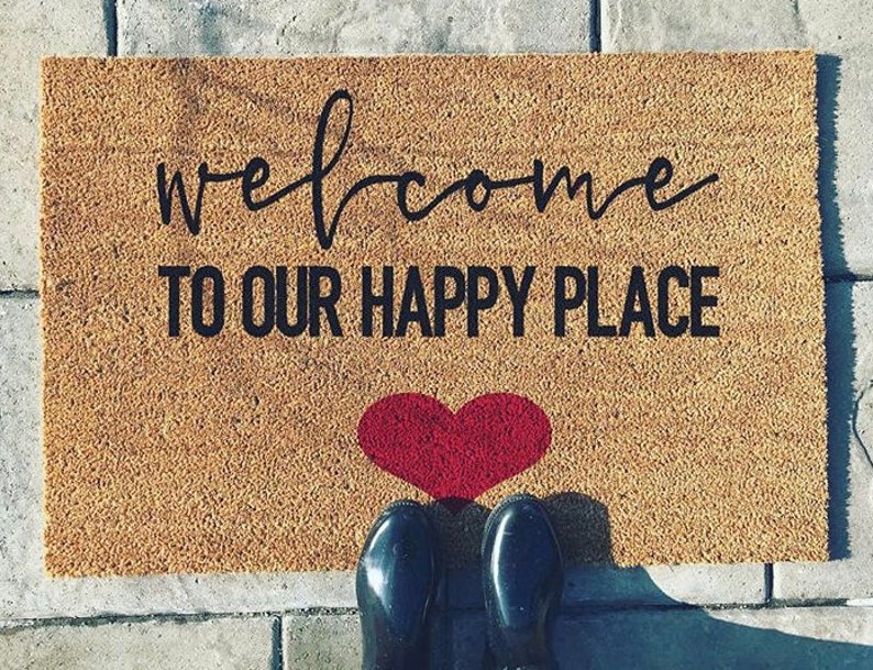 to Our Happy Place Doormat Etsy Canada