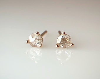 Rose Cut Diamond Earrings | Etsy