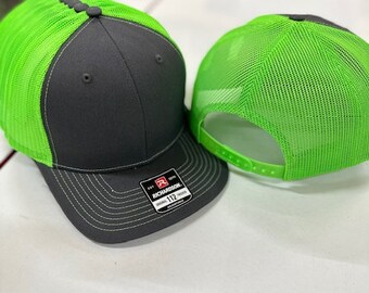 Bartow Ford Richardson 112 Trucker Hat - Neon Yellow Snapback - Direct Embroider Embroidered Richardson 112 Snapback Trucker Hat - North  main image 2