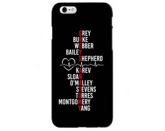 Greys anatomy cast phone case, grey's anatomy, greys anatomy gifts, iphone case, samsung Galaxy Phone Case, iPhone X, 8, 7, 6, 5 plus