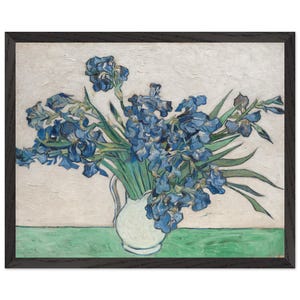 Vincent van Goghs "Iriser (1890)" väggkonsttryck i träram i museikvalitet