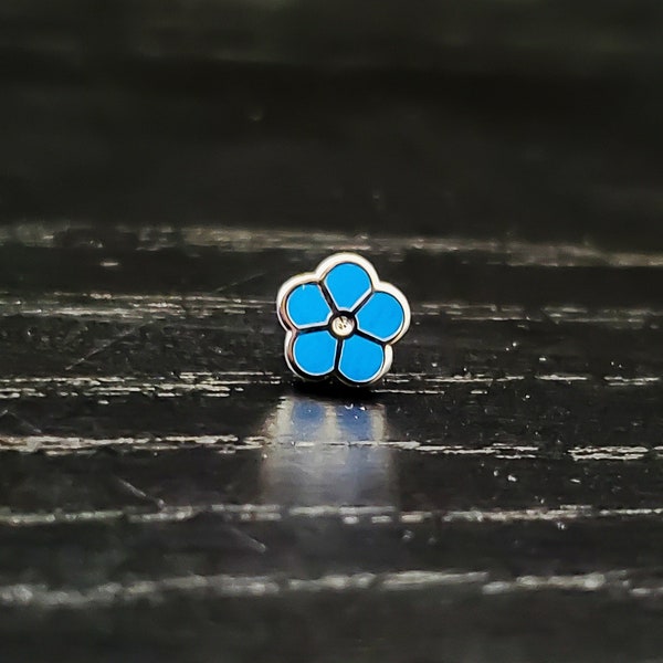 Forget Me Not Tiny Micro Masonic Pin - 7mm