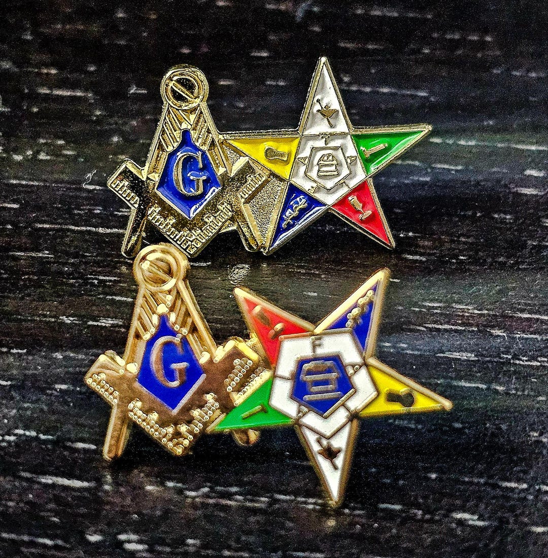 Unity Ribbon Pin Unity Lapel Pin – Square & Compass + Eastern Star - Etsy