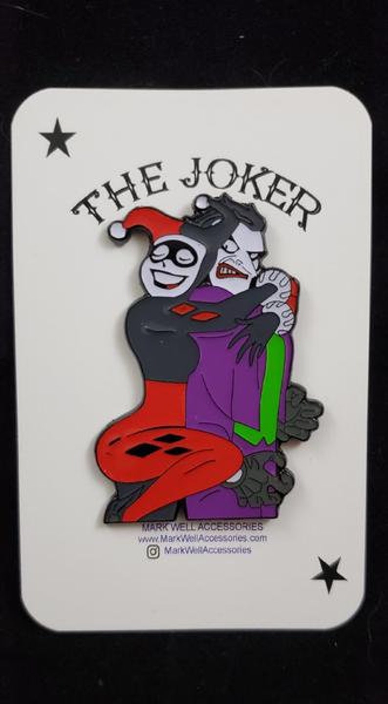 Mad Love Harley Loves Joker Joker And Harley Quinn Enamel Pin