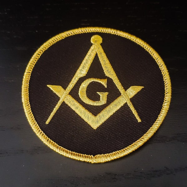 Masonic Square and Compass Circle Patch