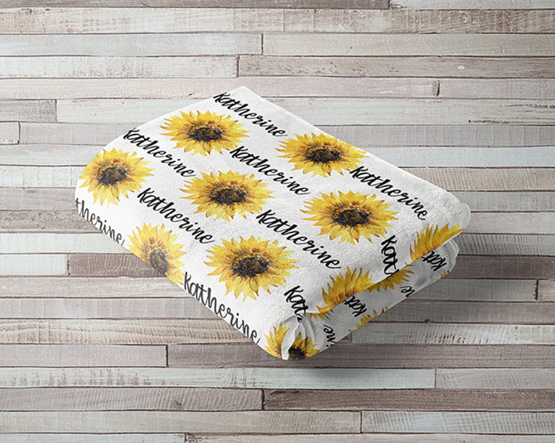 sunflower baby blanket