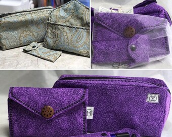 Custom Essential Oil Travel Bag Set, Complete Oil Tote Set, Makeup Insulated Travel Bag, Cosmetic Pouch Trio, Unique Gift Set, Handmade Case