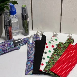 Spray Bottle Bag, Handsanitizer Bag, Spray Bottle Pouch, Clasp Tote Purple Floral