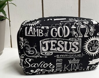Designer Diabetic Supply Bag, King of Kings Zippered Supply Tote, Equipment Case, Diabetes Insulin Tool Pouch, Gift, Pancreas Case