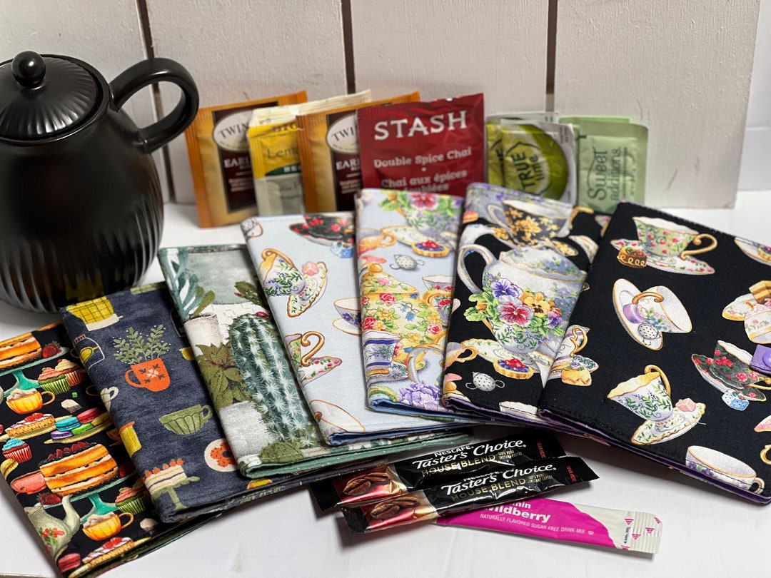 Tea Bag Travel Case, Holder, Tea Organizer Wallet, Gift Idea