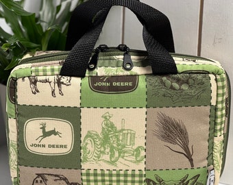 Medium Tractor Designer Diabetes Travel Bag, Equipment Case, Pancreas Case, Diabetic Supply Bag, Insulated Travel Tote