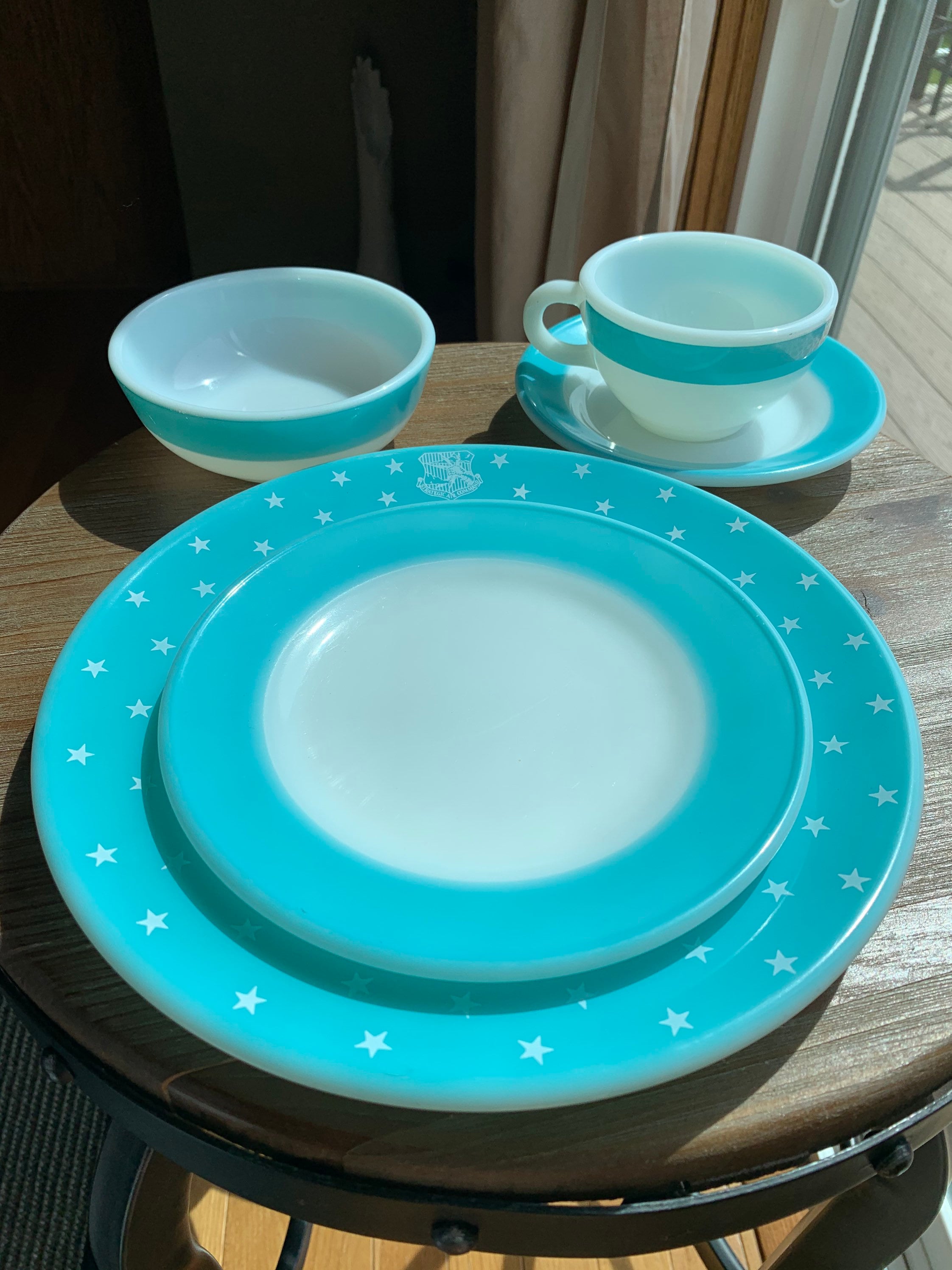 Rare Vintage Corning Pyrex Strategic Air Command 5 Piece Setting