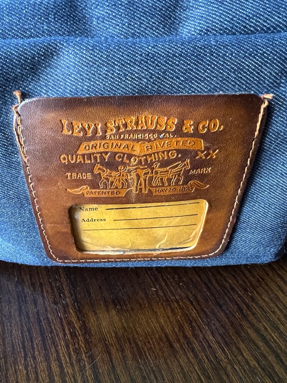 Rare Vintage 1970's Levi's Orange Tab Denim Shoul… - image 2