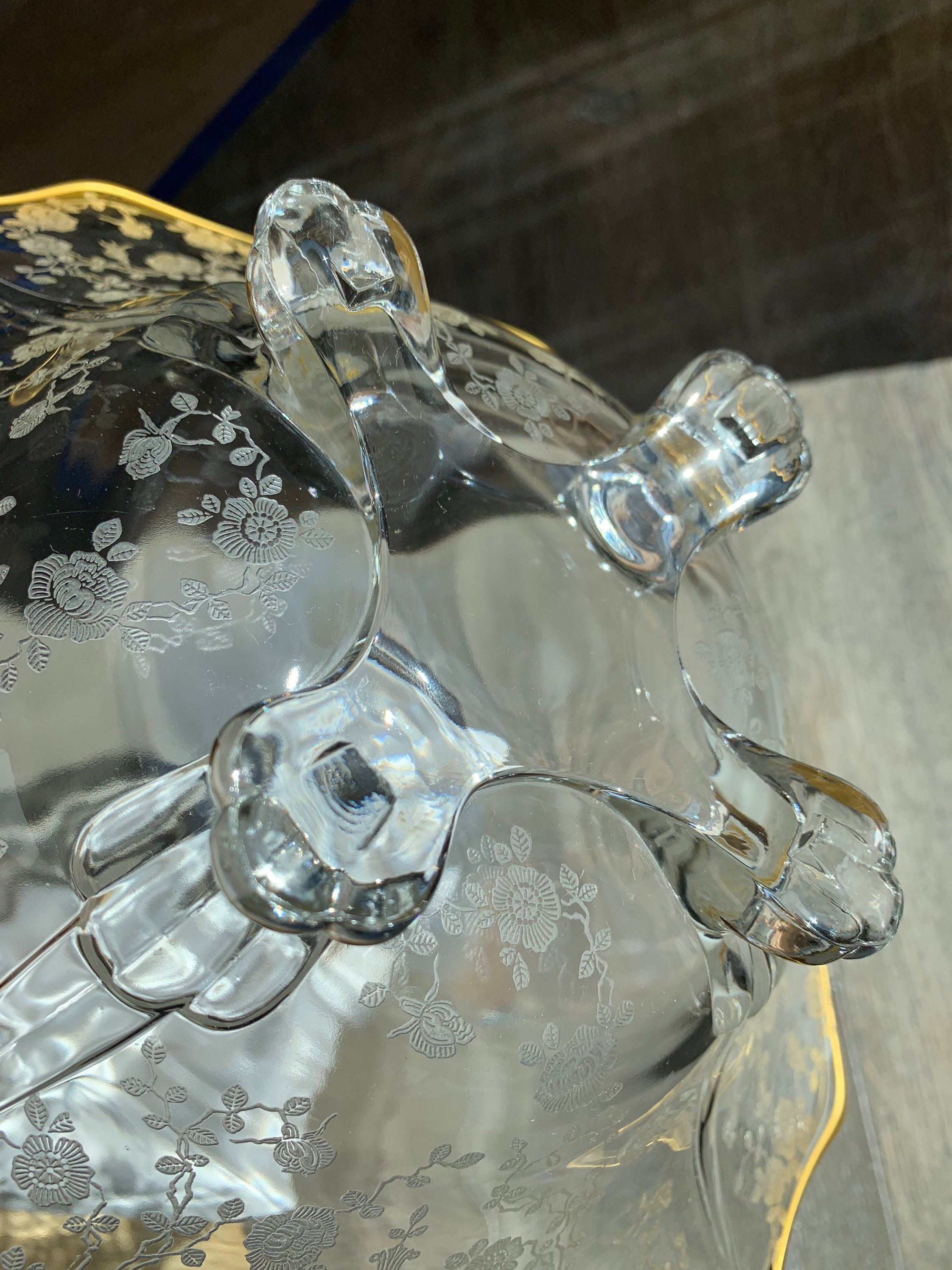 Vintage Cambridge Rose Point Stem 3400 12 4-toed Square - Etsy