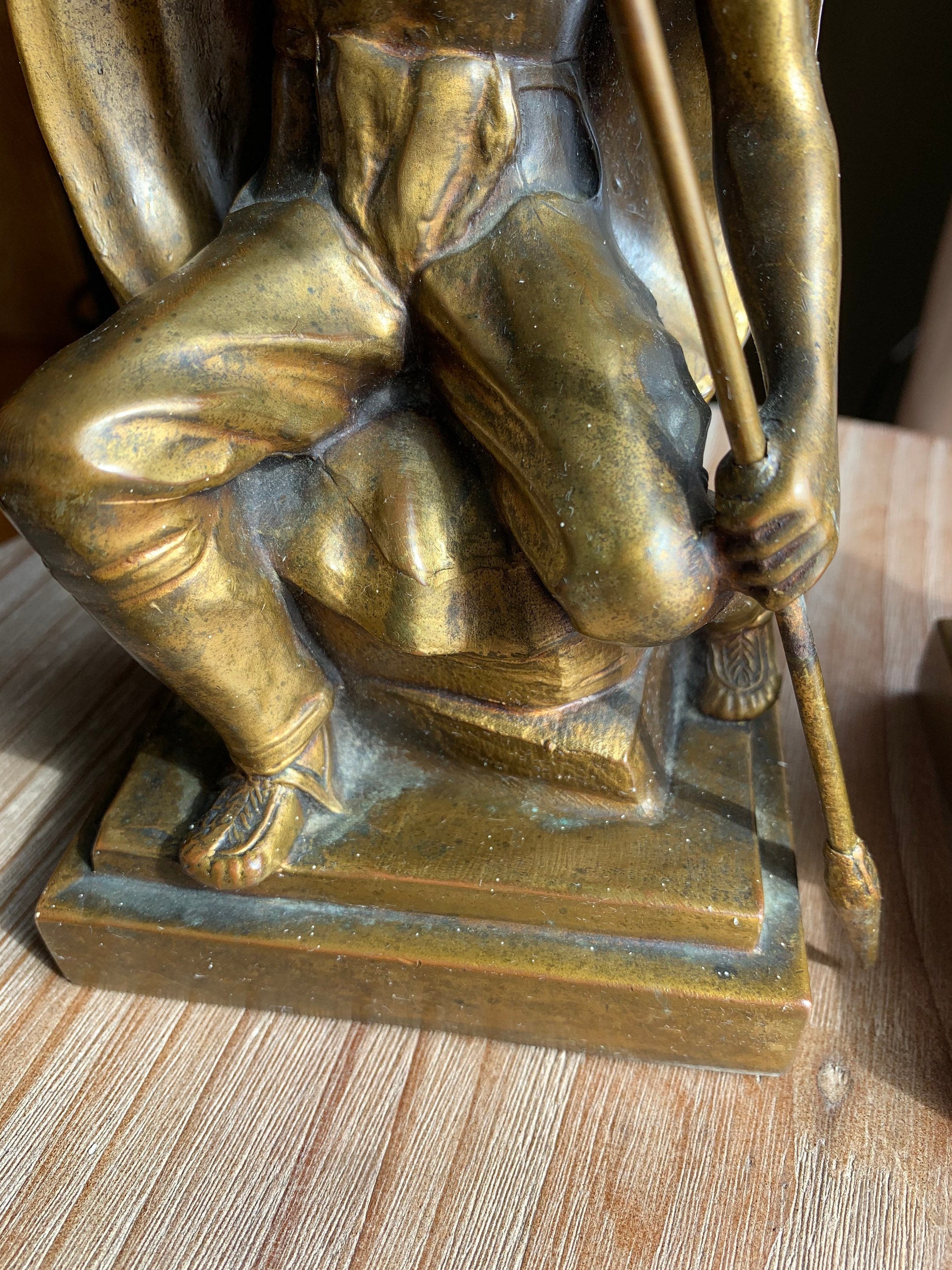 Antique 1920's Jennings Brothers Native American Indian With Spear