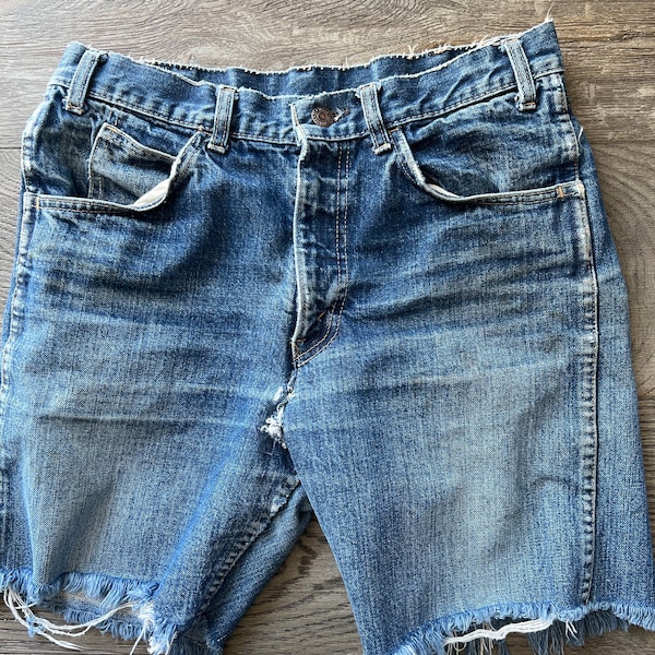 Vintage High Rise Levi's Orange Tab, No Rivets Cut Off Jean Shorts- 30” Waist