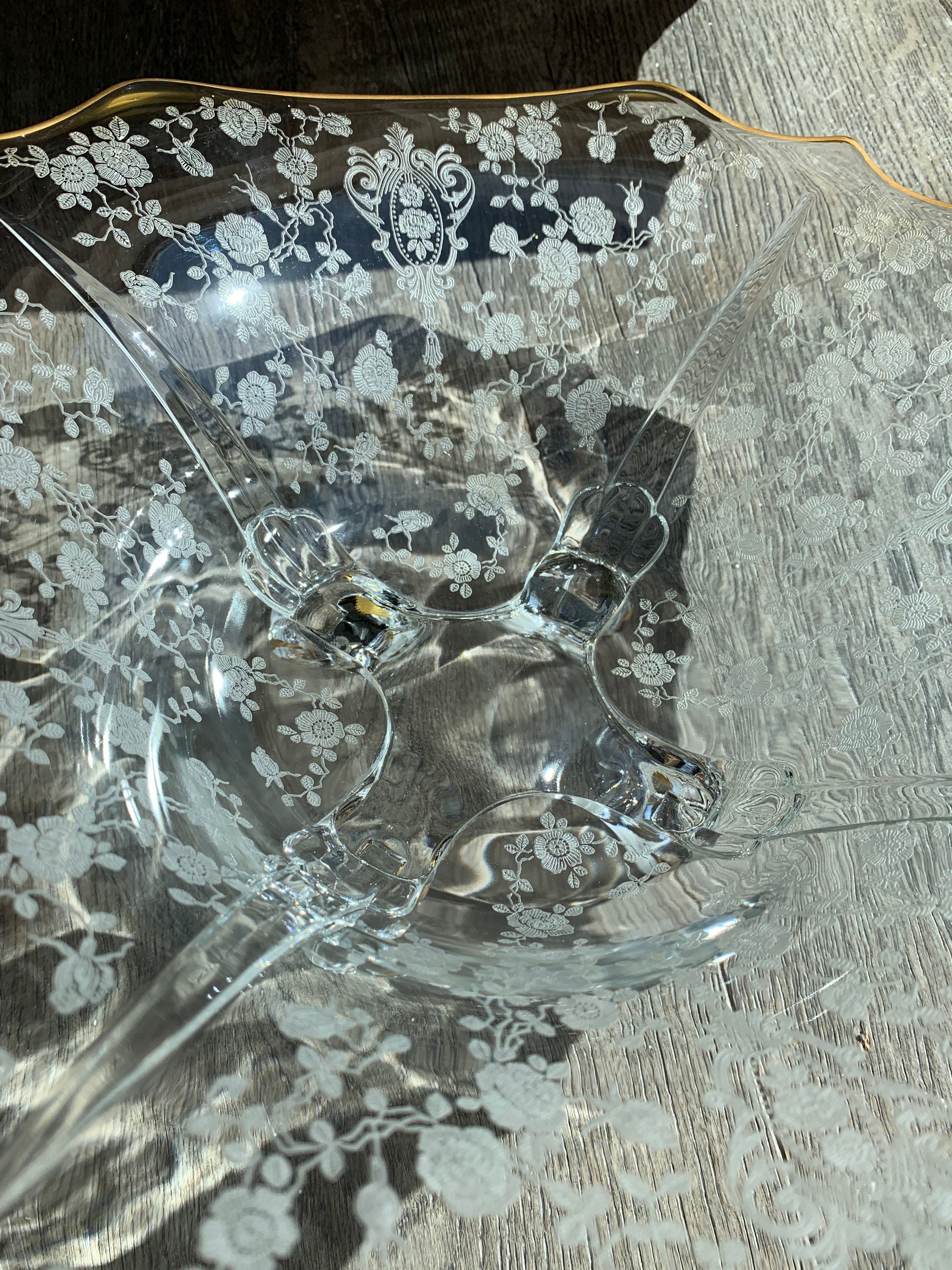 Vintage Cambridge Rose Point Stem 3400 12 4-toed Square - Etsy